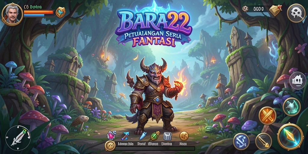 Screenshot gameplay BARA22 dengan aksi petualangan yang mendebarkan.
