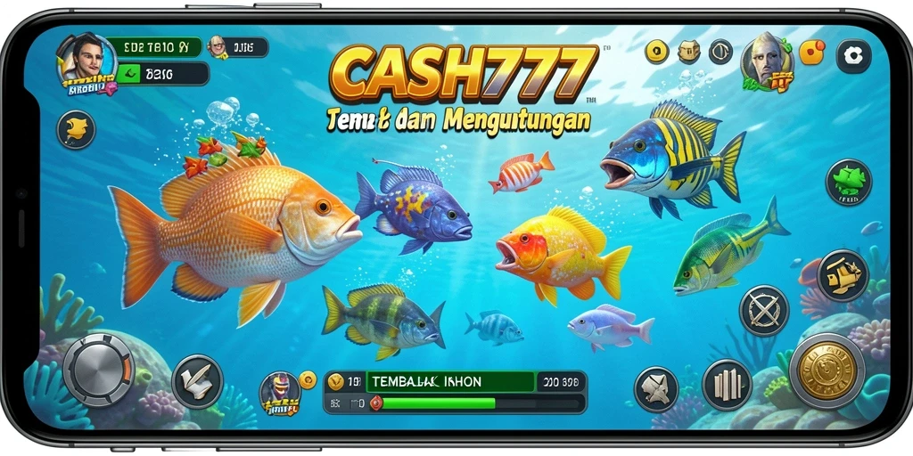 Tampilan gameplay Tembak Ikan yang seru di CASH777.