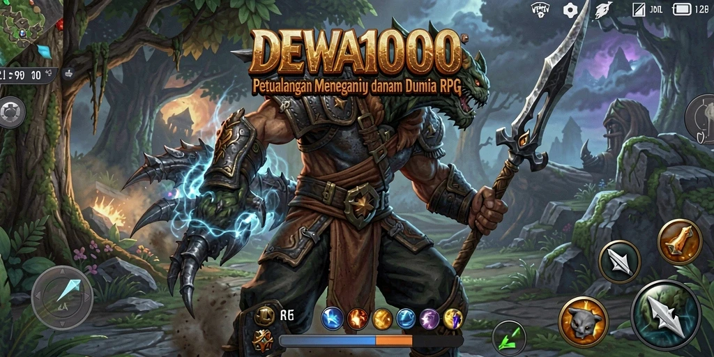 Tampilan gameplay DEWA1000 dengan aksi seru di dunia RPG.