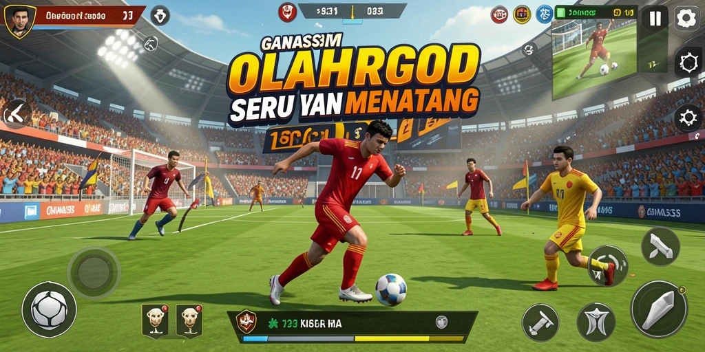 Tampilan gameplay seru dalam permainann olahraga di GANAS33.