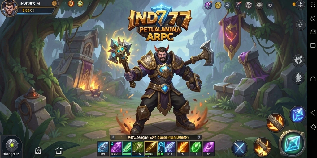 Screenshot gameplay IND777 menampilkan pertarungan epik dan strategi menarik.