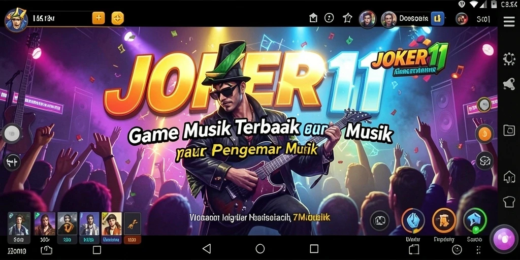 Screenshot gameplay JOKER11, menampilkan keseruan bermain musik.