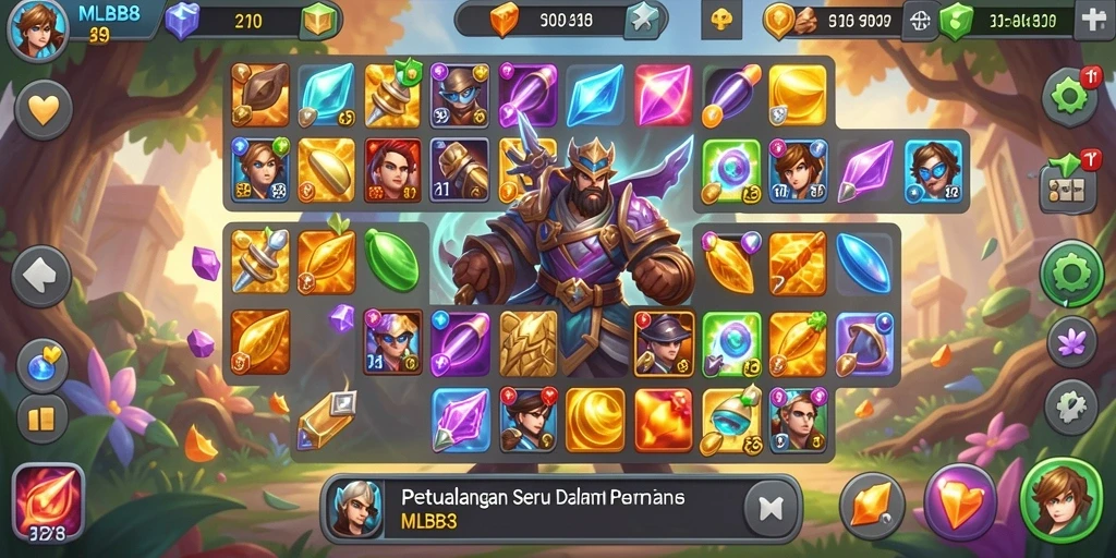 Gameplay seru dari MLBB8 dengan grafis menarik dalam permainan Match-3.