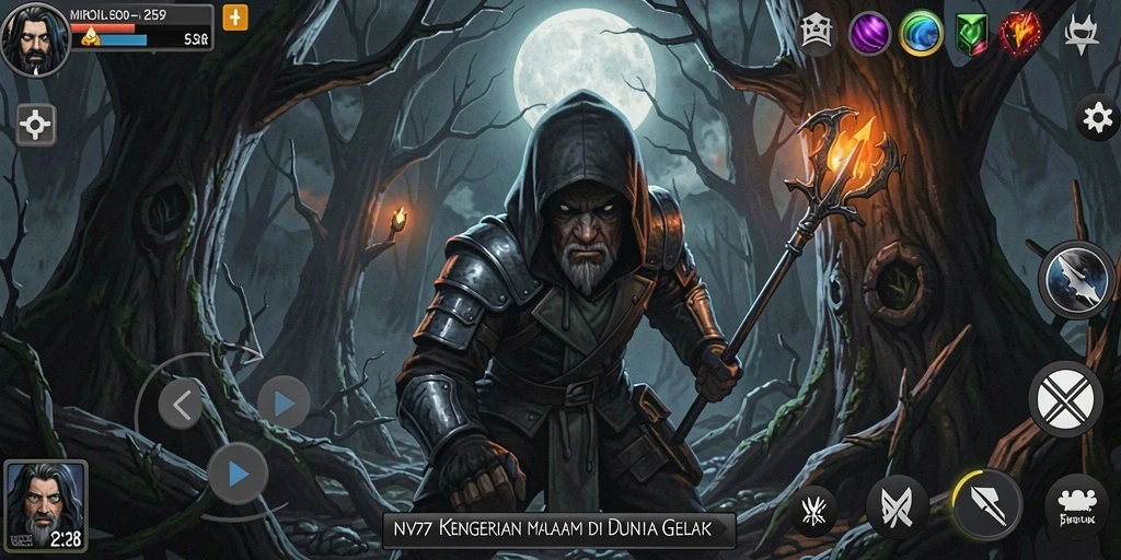 Gameplay NV77 yang menakutkan dengan suasana mencekam.