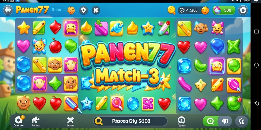 Tangkapan layar gameplay PANEN77 menampilkan keseruan mencocokkan buah-buahan.