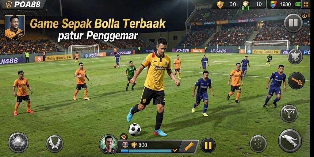 Tangkapan layar utama POA88 menampilkan aksi seru dalam permainan sepak bola.