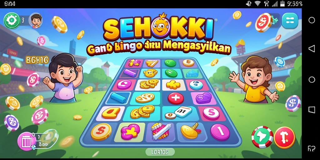 Tampilan gameplay bingo yang menarik dan penuh warna.
