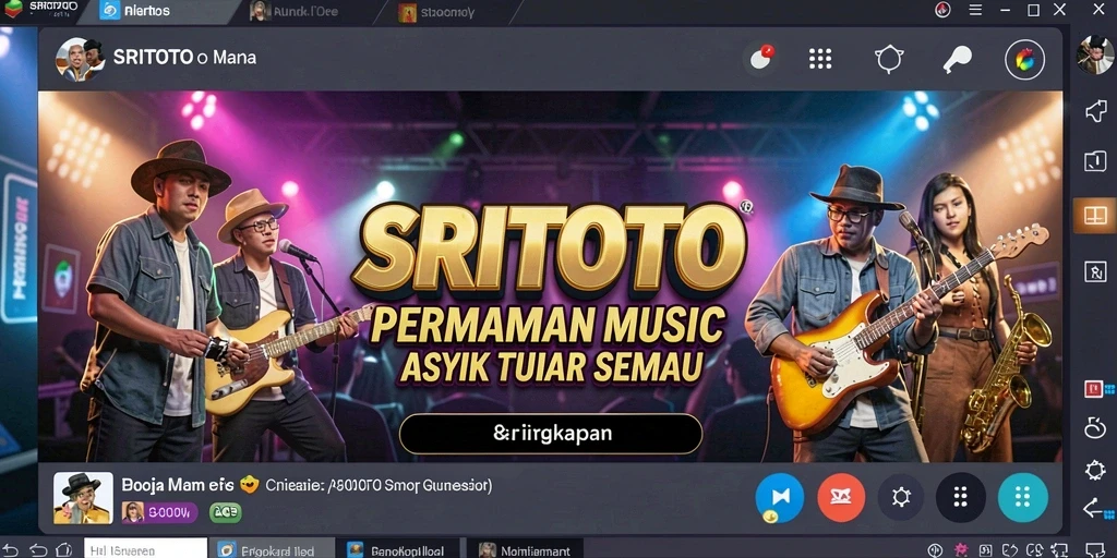 Gameplay SRITOTO menampilkan tantangan musik yang seru.