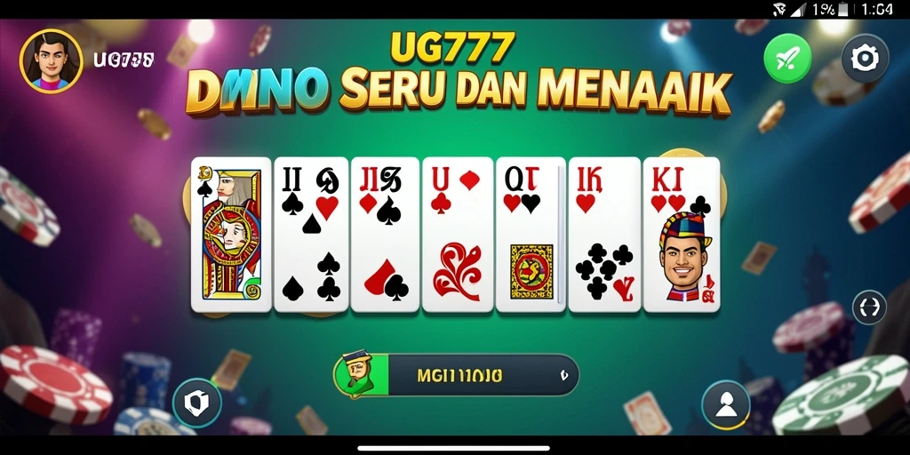 Tampilan gameplay menarik dari UG777 yang menyajikan pertarungan domino.