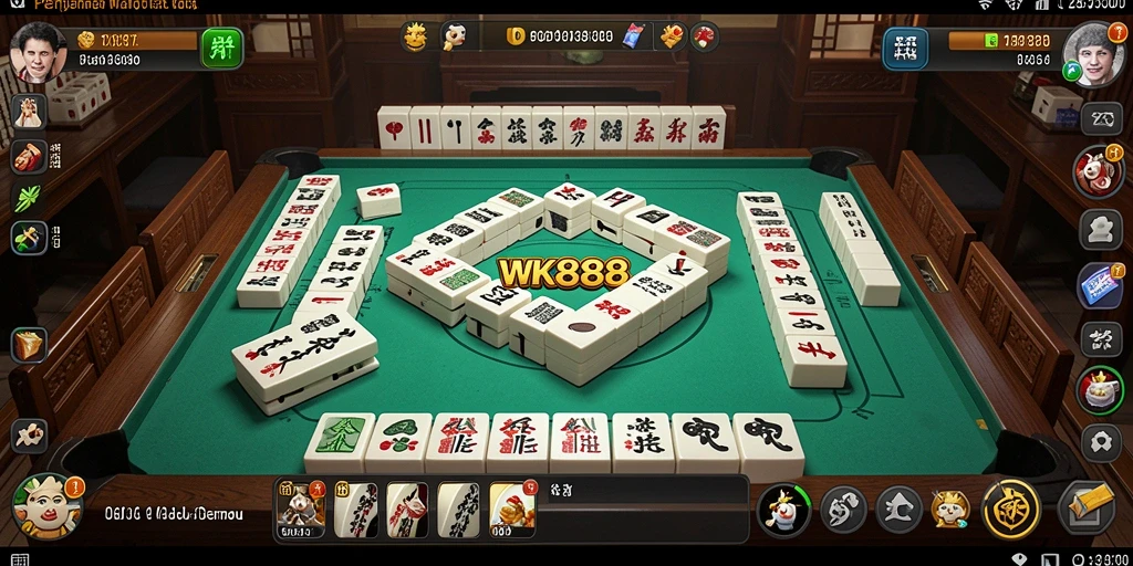 Tampilan gameplay Mahjong di WK888 yang menarik dan mengasyikkan.